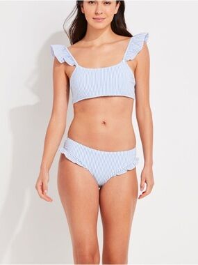 Vineyard Vines Seersucker Ruffle Bikini Set